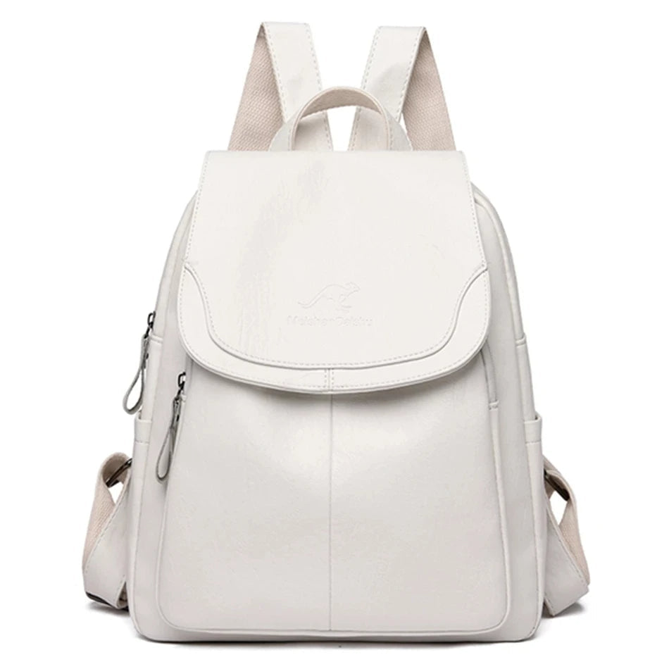 Maddy™ | Leather anti-theft backpack