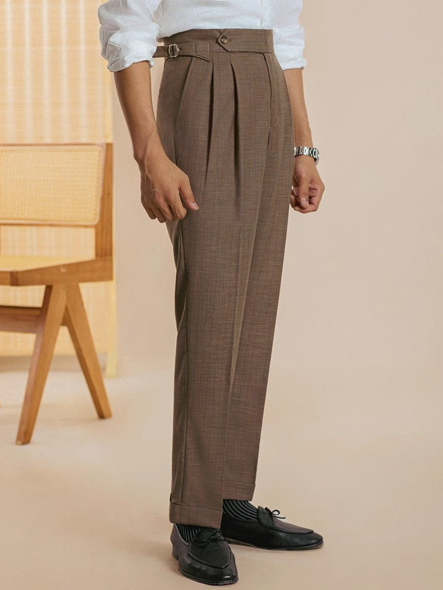 Marini Verona Striped High-Waist Trousers