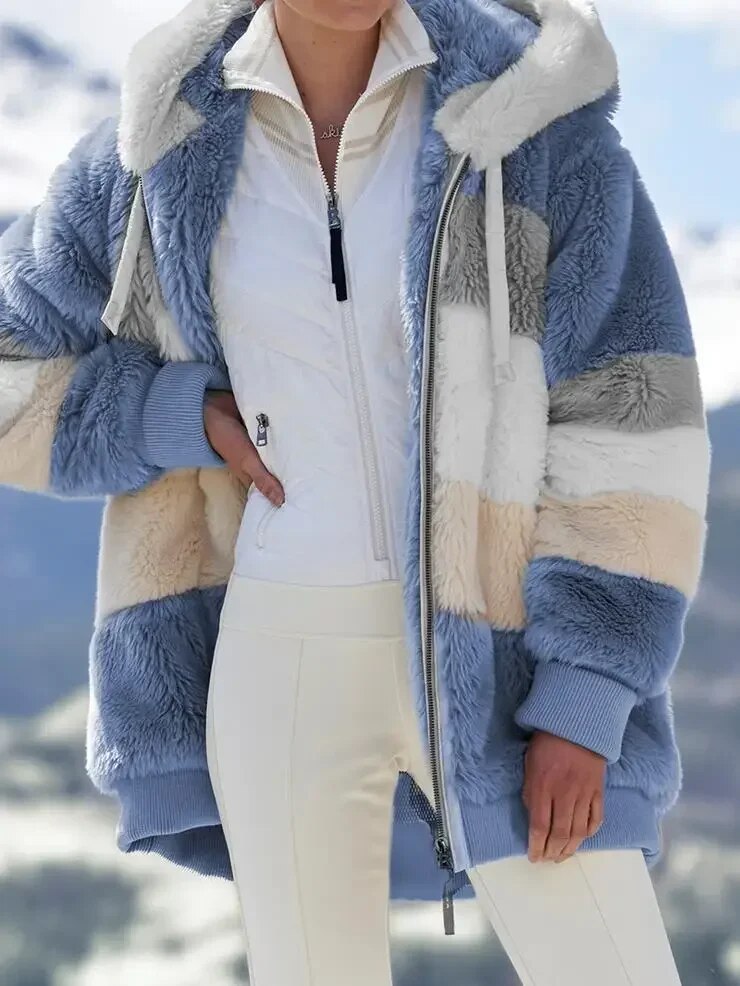 Alaska - Women's Striped Winter Coat