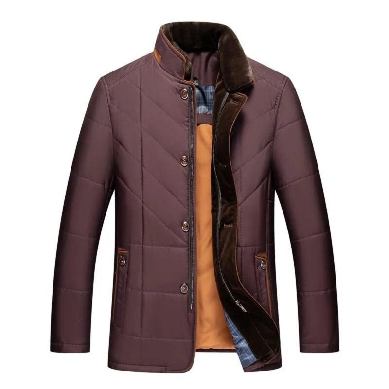 Solomon - Men's Winter Jacket with Stand Collar