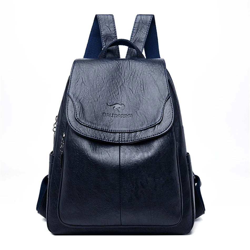 Maddy™ | Leather anti-theft backpack