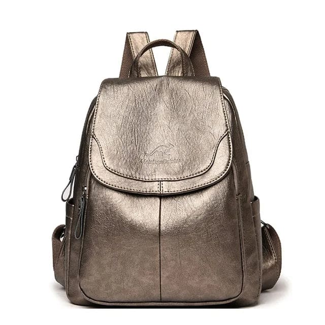 Maddy™ | Leather anti-theft backpack