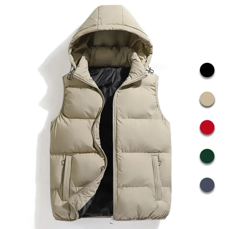 Men's Vest with Removable Hood