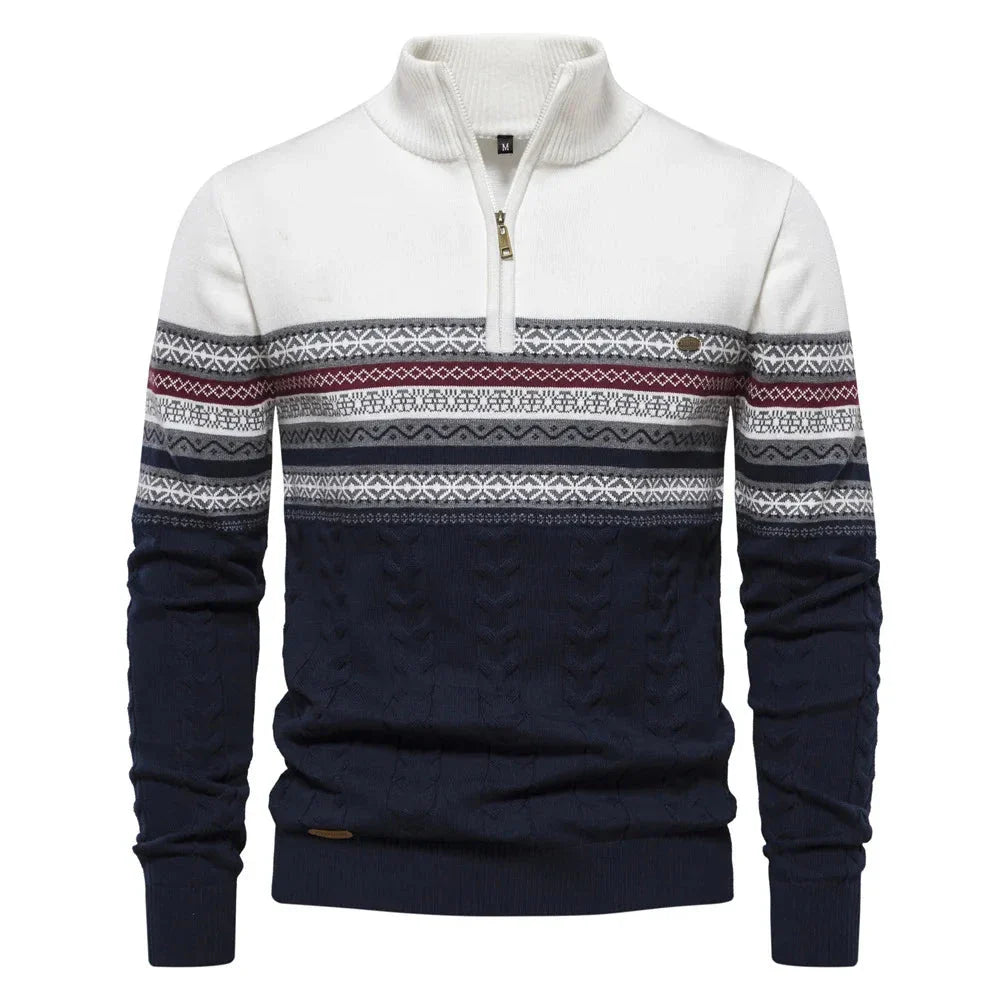 Irwin | Fair Isle Sweater with Half Zip