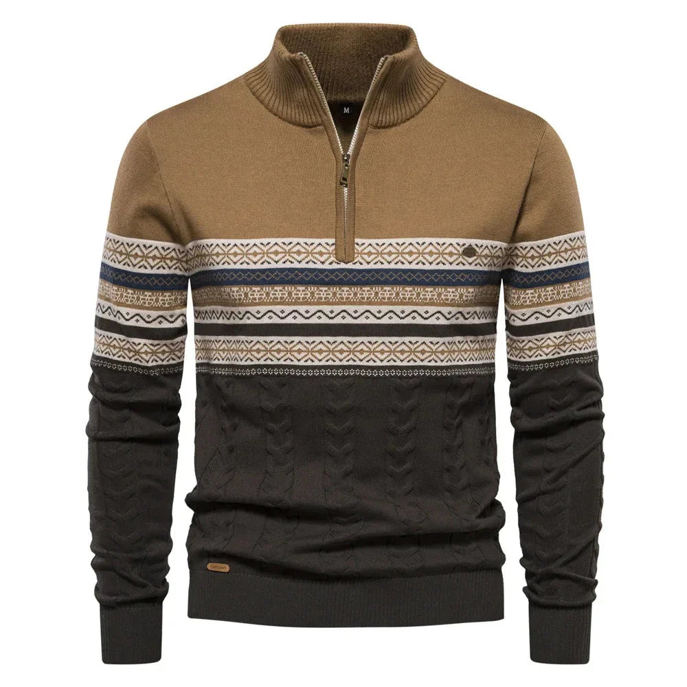 Irwin | Fair Isle Sweater with Half Zip