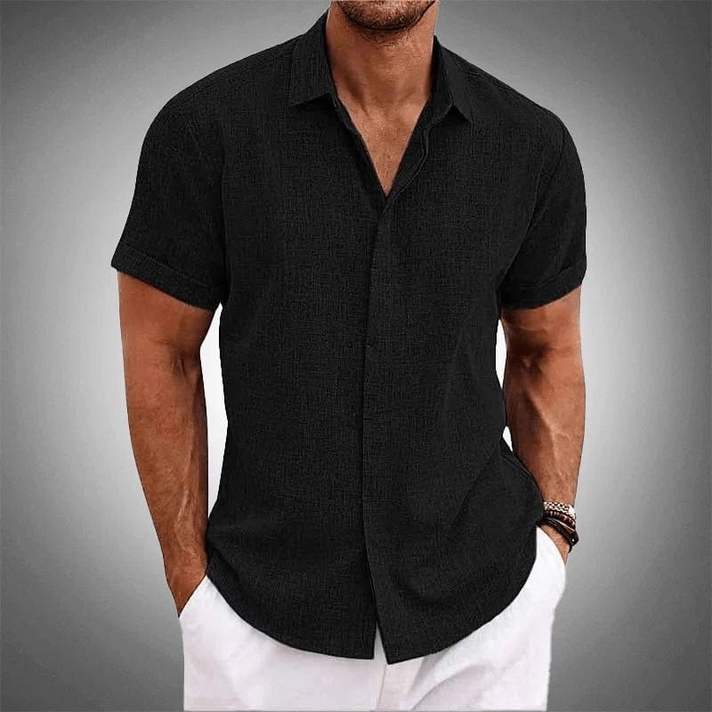 Kiwi Signature Short-Sleeve Linen Shirt