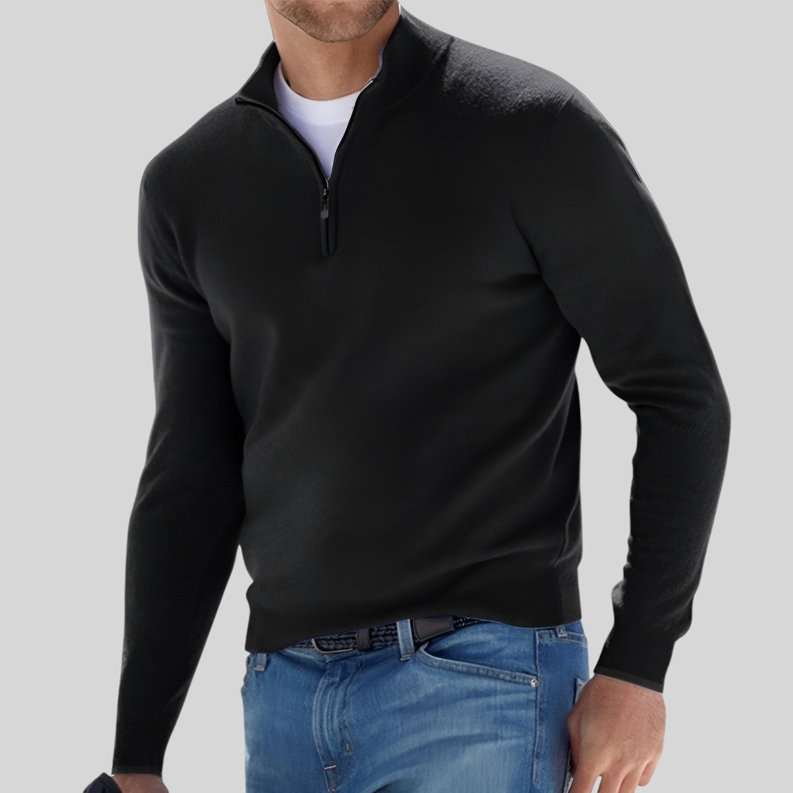 Jeff | Winter Zip-up Sweater