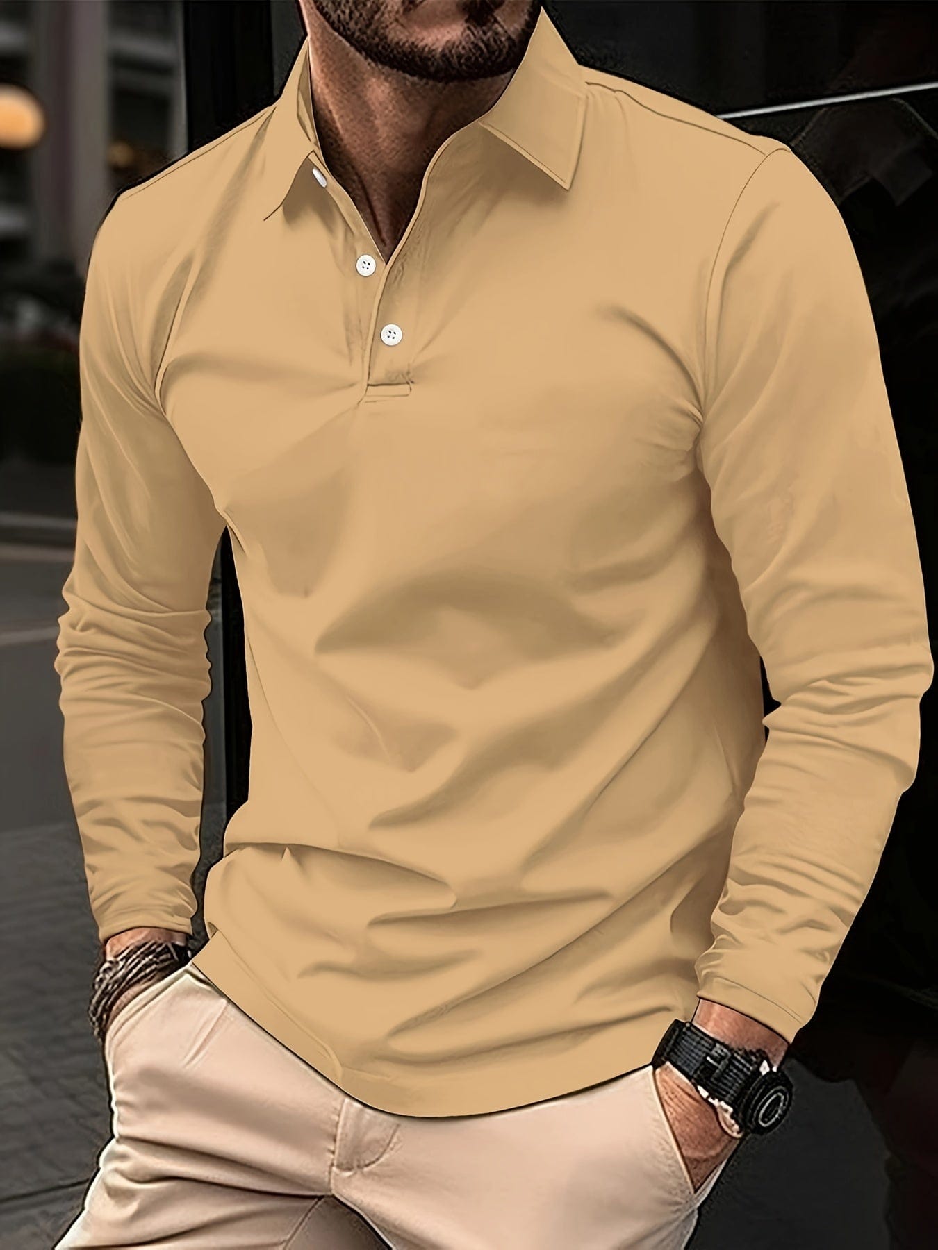 Mark | Long-Sleeve Polo Shirt