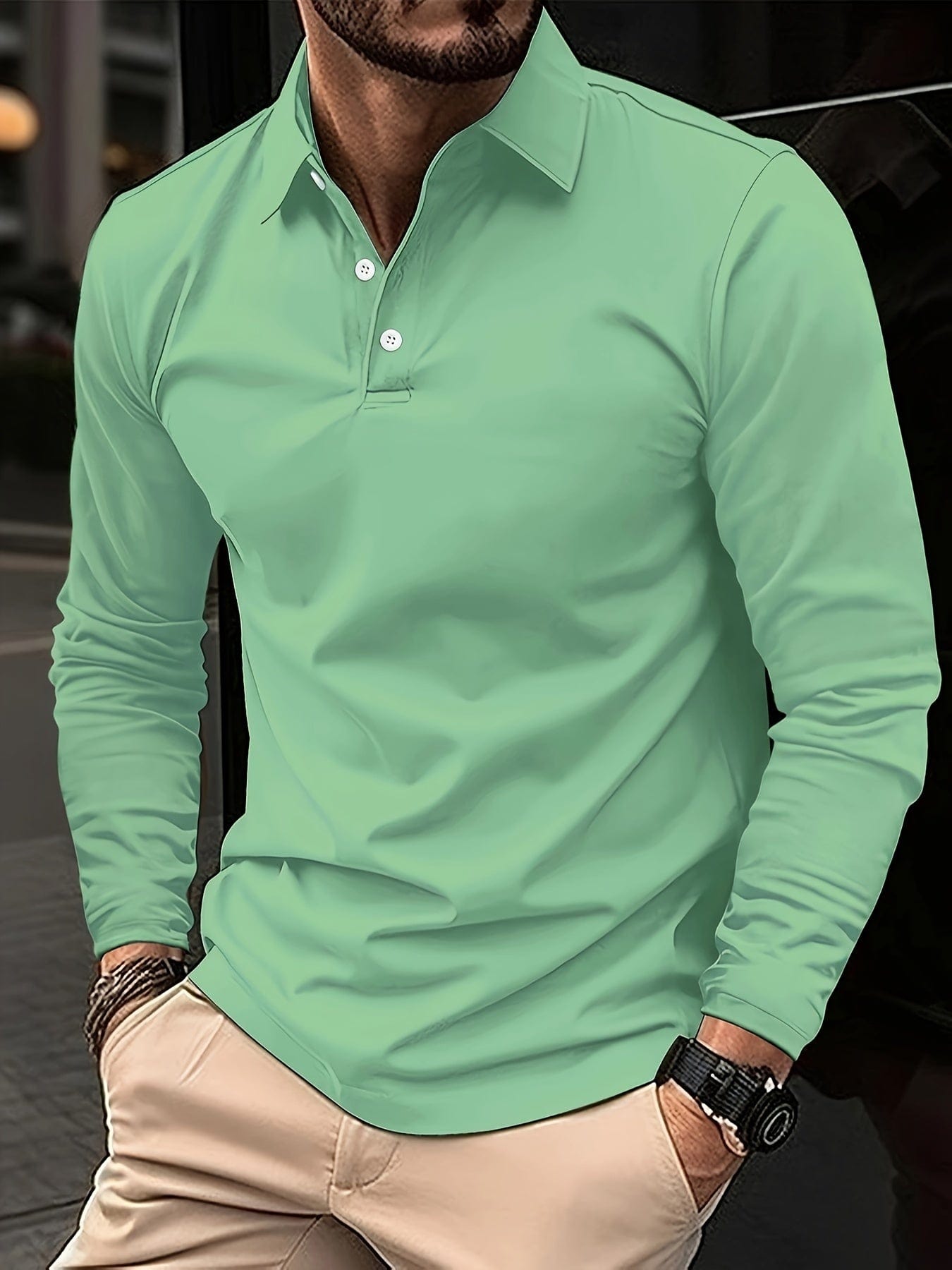 Mark | Long-Sleeve Polo Shirt