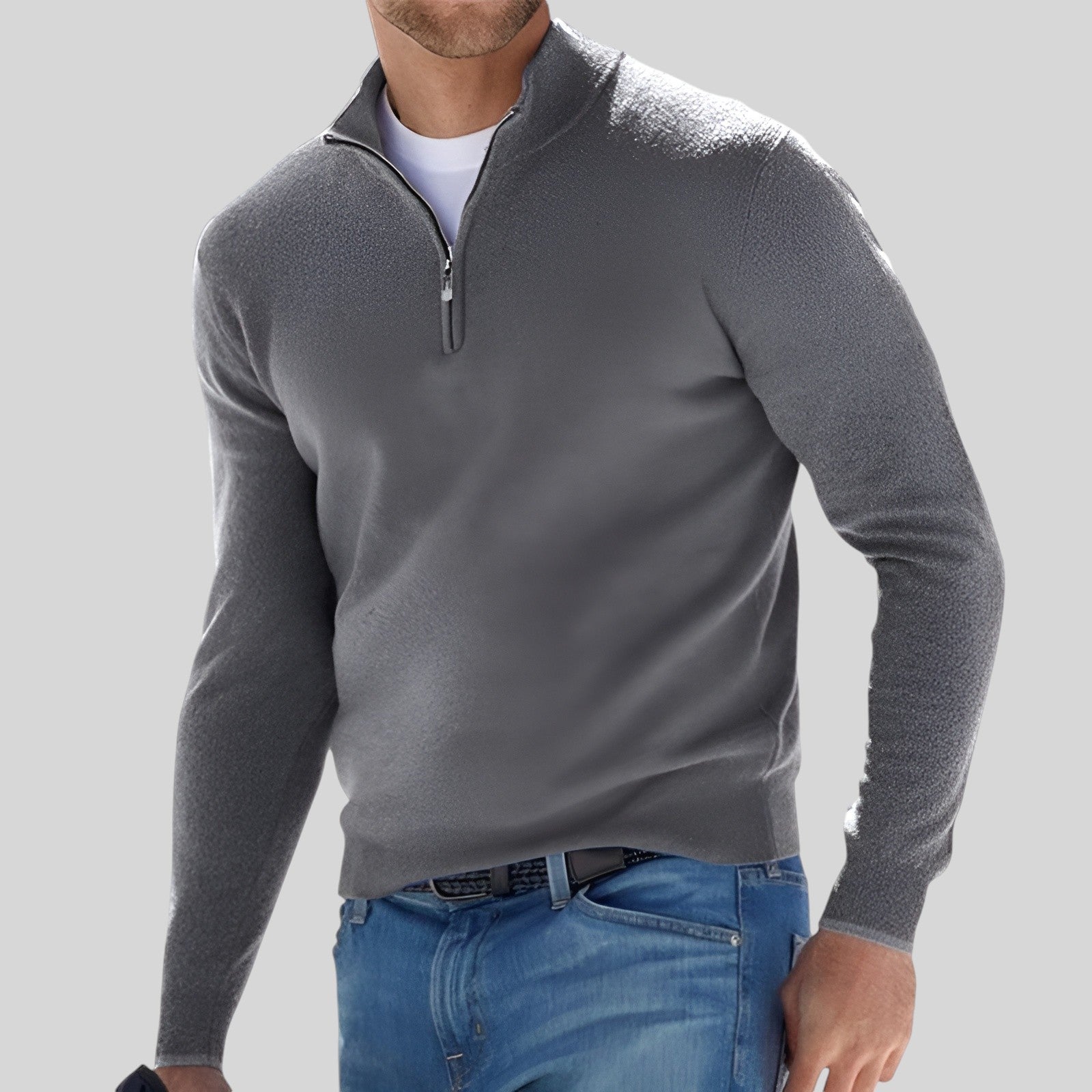 Jeff | Winter Zip-up Sweater