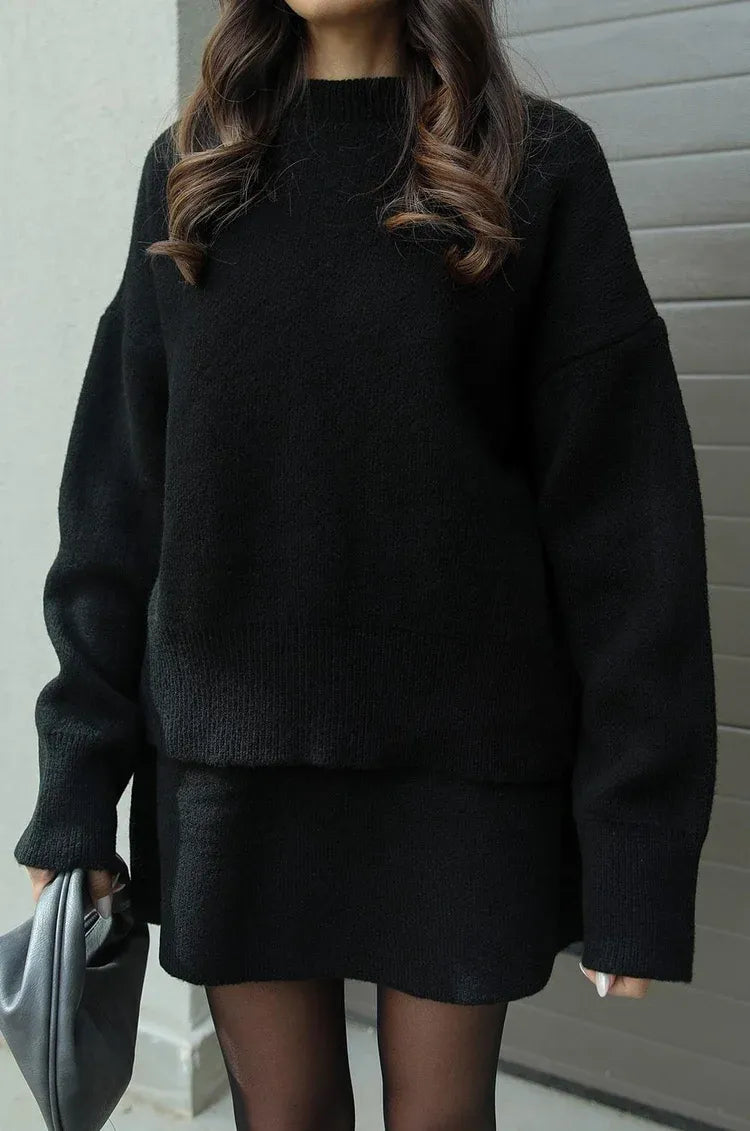 Helena - Knit Skirt Suit (Top + Skirt)